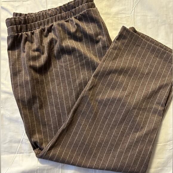 a new day Brown Striped Ankle Pants - Picture 1 of 2